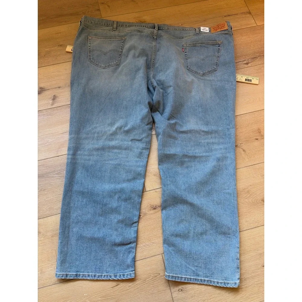 Levis 541 Athletic Taper Jeans Mens 60x32 Big & Tall Light Wash Stretch Denim‎